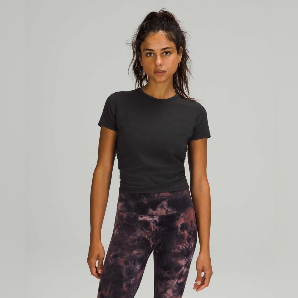 Lululemon - all it takes short sleeve shirt Nulu, size 10, black